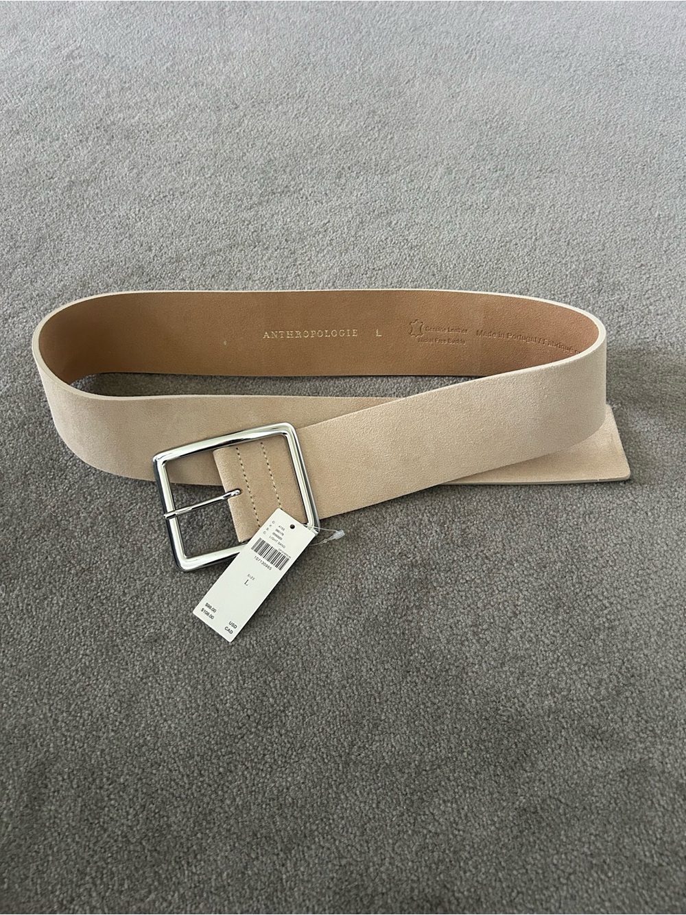 Anthropologie Wide Square Buckle Belt